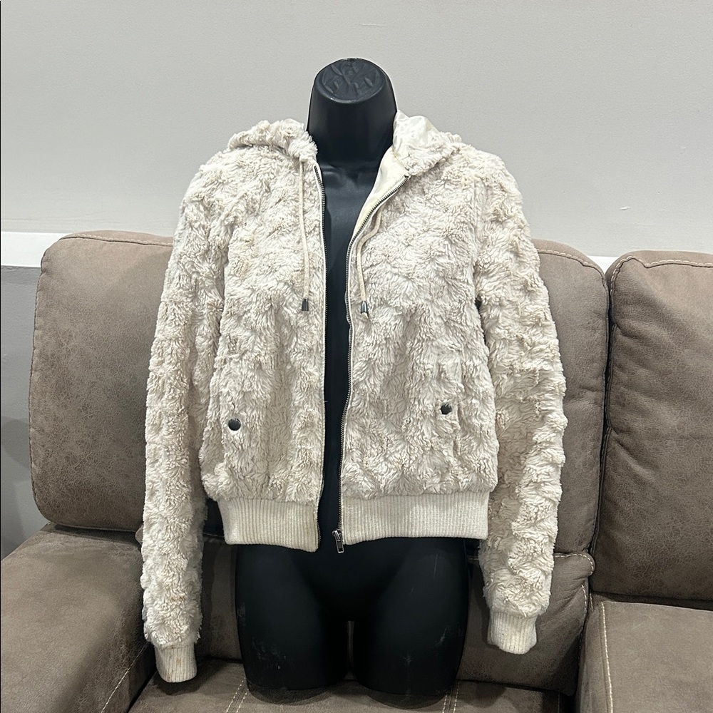 Charlotte Russe Cream Teddy Jacket
